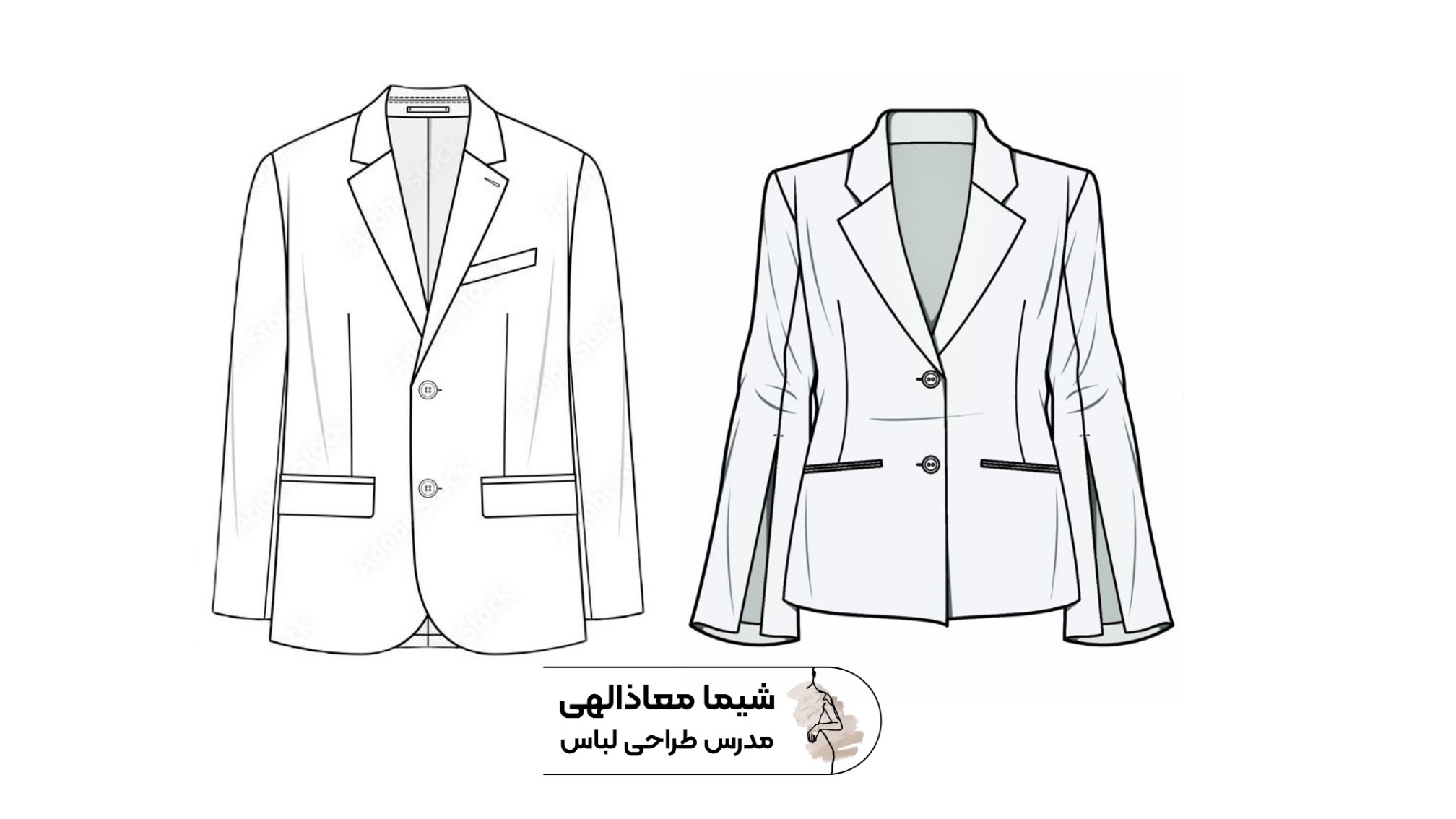 طراحی دکمه زنانه مردانه